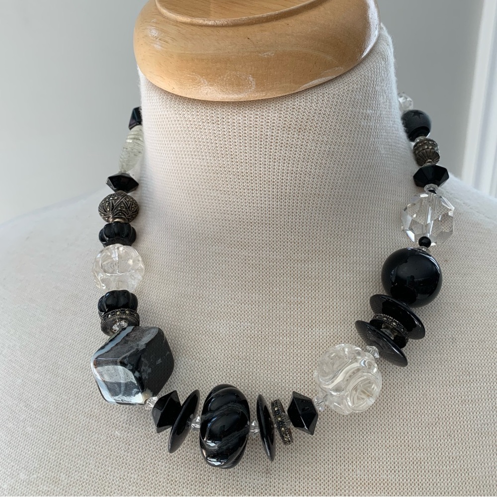 Chrystal and quartz necklace by Paulette